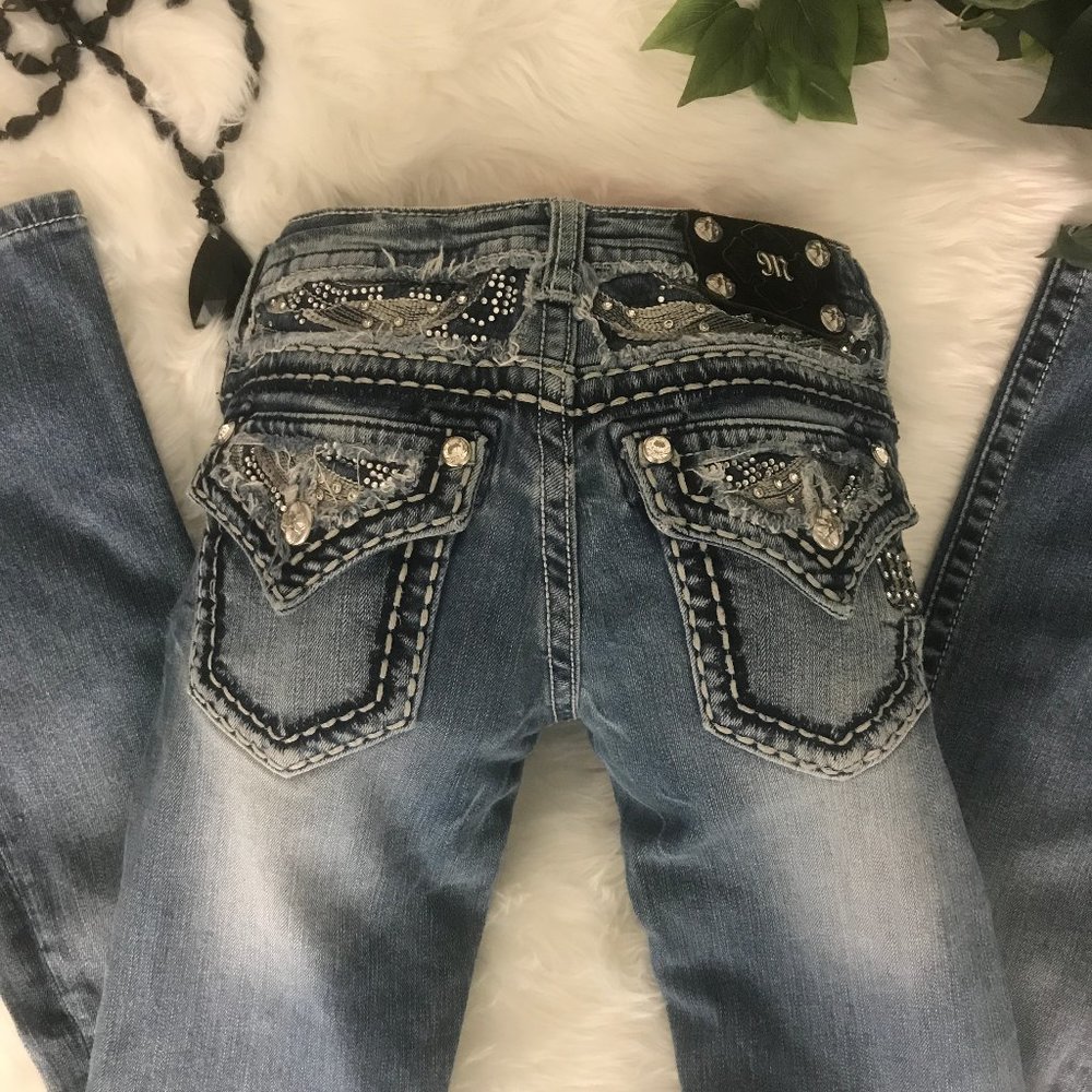 Miss Me Boot Faded Jeans Style JE5124B12L Size 25
